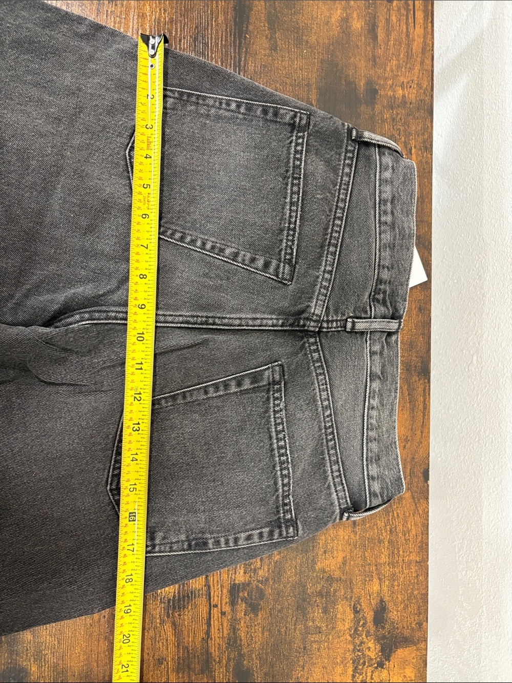 Buck Mason Women’s The Original Straight Leg Mid Rise Jeans Size 23 Charcoal - Picture 12 of 13